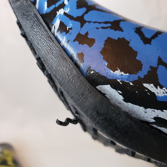 Nomad Yippy Rubber Boots Multicolor Pointed Toe Womens Size 10 Cowboy Rain Boots - Picture 11 of 16